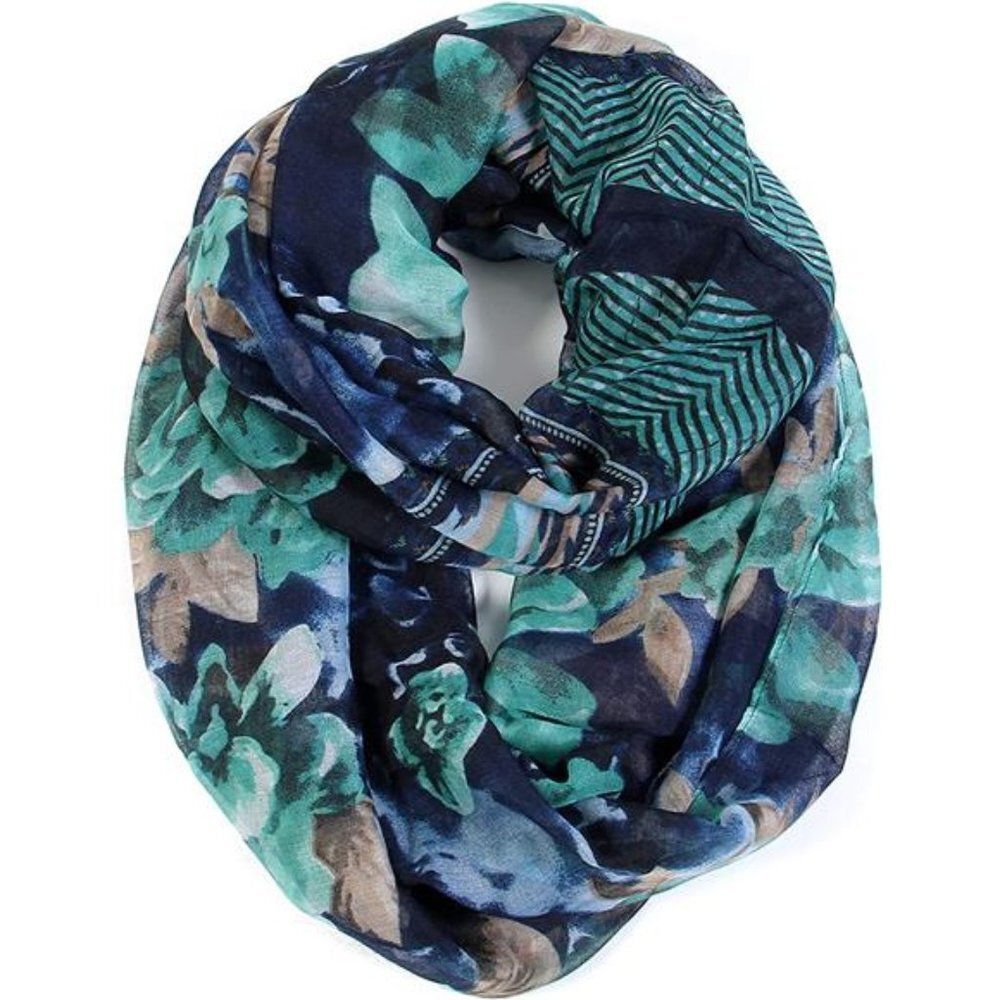 Romantic Rose & Flower Spring Fashion Lightweight Versatile Infinity Scarves